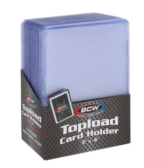 A pack of toploaders 3x4" for card protection. Pack of 25 toploaders.